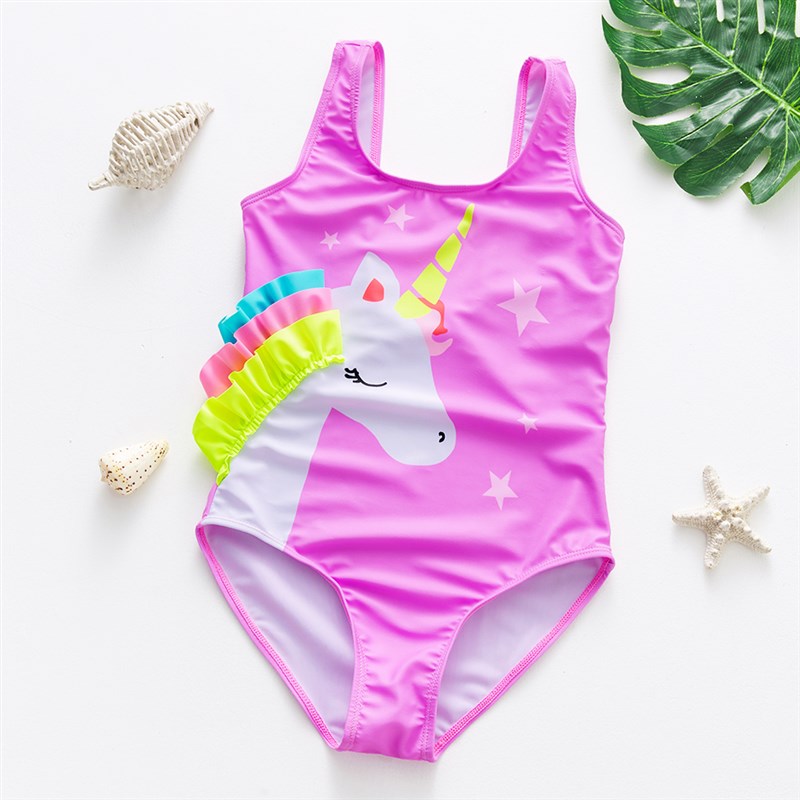 .2-14 Years Girls Swimsuit  2022 New One Piece Swimwear