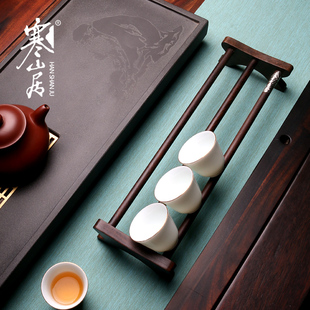 极速黑檀木杯架花梨木茶杯收纳架凉杯架子沥水茶杯托功夫茶具茶道