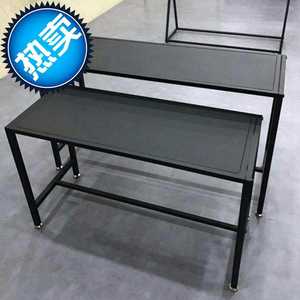 厂家厂家服装店白色x中间架鞋包牛仔裤流水台多功能简约铁艺高低