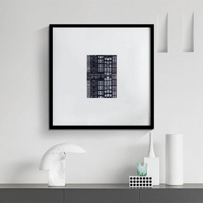 Square solid wood picture frame hanging wall 33 38 30 40 45