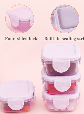 4Pcs/1Pcs 60ML/150ML PP Kitchen Sealing Box Snack Container