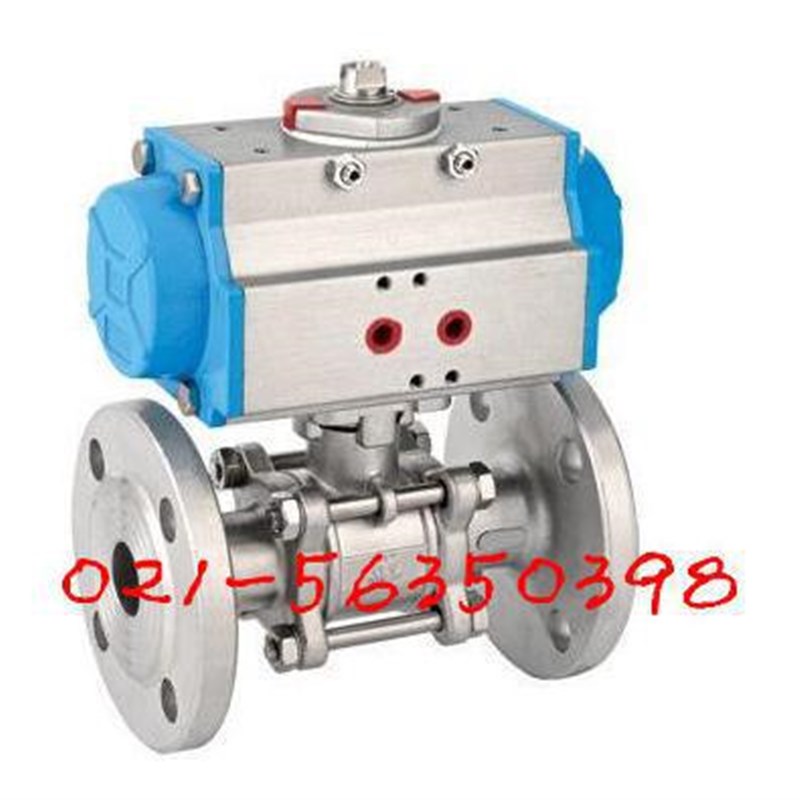 白湖 Q641F-16P气动三片式法兰球阀 气动切断阀【DN15-DN80】