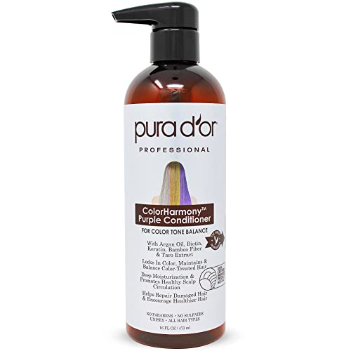 PURA DOR ColorHarmony Purple Conditioner (16oz) For Bleache