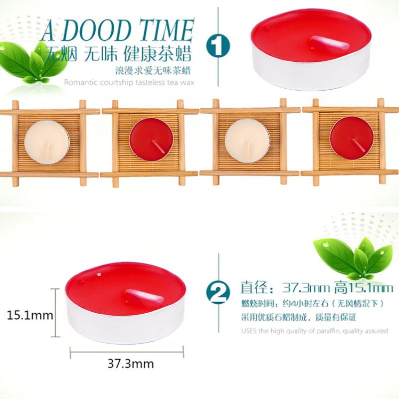 无烟无味蜡烛100只保温茶蜡家用生日4-8小时铝壳小蜡烛煮茶炉杯烛