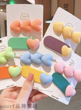 Japan and South Korea candy girl love hairpin color matchin