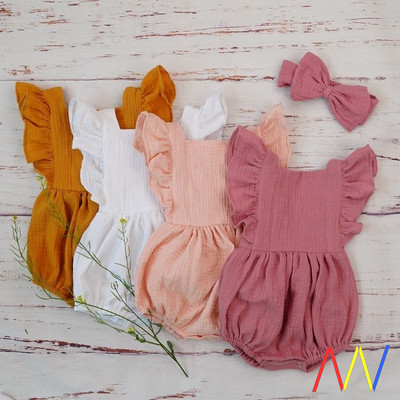 Pink Playsuit Newborn  Girls  Romper Jumpsuit