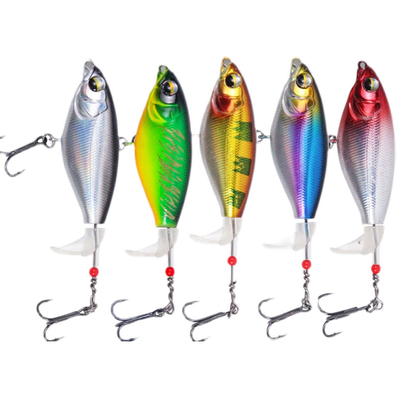 路亚假饵浮水铅笔微物拖拉机水面系螺旋桨淡水钓翘嘴鲈鱼黑鱼远投