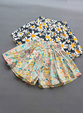 Sweet Girls Flower Culottes Summer Baby Girl Fashionable短裤