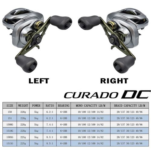 Baitcasting SHIMANO CURADO DC/CURADO K Fishing Reel 6.2:1/7.