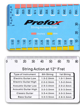 1pc Guitar String Action Gauge String Pitch Ruler Measuring