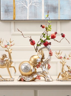 摆件家居饰品创意客厅电视柜酒柜玄关家居鹿工艺品摆设结婚礼物