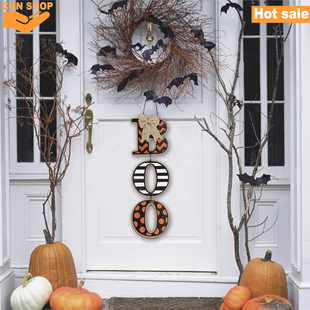 Happy Halloween Door decorations pendant wooden placard