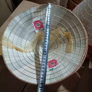 拼越南帽竹笠帽笠帽尖竹笠竹编斗笠轻便竹叶帽遮阳挡雨拍照演出奥