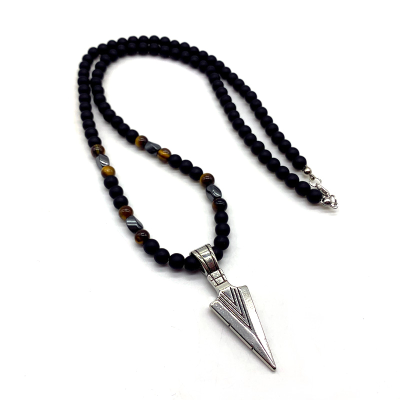 新品2020 Classic Arrow Pendant Necklace Men Handmade Tiger E