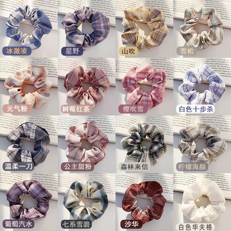 新品3/5/Pcs Silk Scrunchies Print Leopard Scrunchie Set Elas