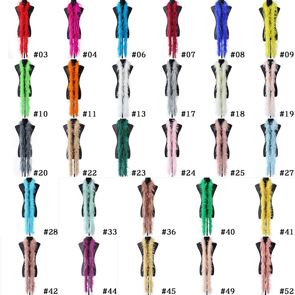 厂家现货南非鸵鸟毛毛条演出礼服原料羽毛毛条DIY帽子围巾羽绒2米