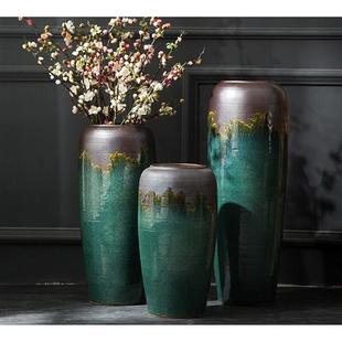 VAKADA轻奢陶瓷摆件落地大花瓶客厅家居装 饰现代简约插花干花瓷器