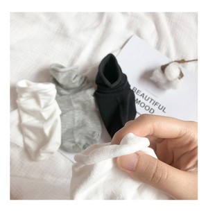 纯色卷边袜子女黑白短袜韩国ins潮中筒袜日系百搭学院风棉袜春夏