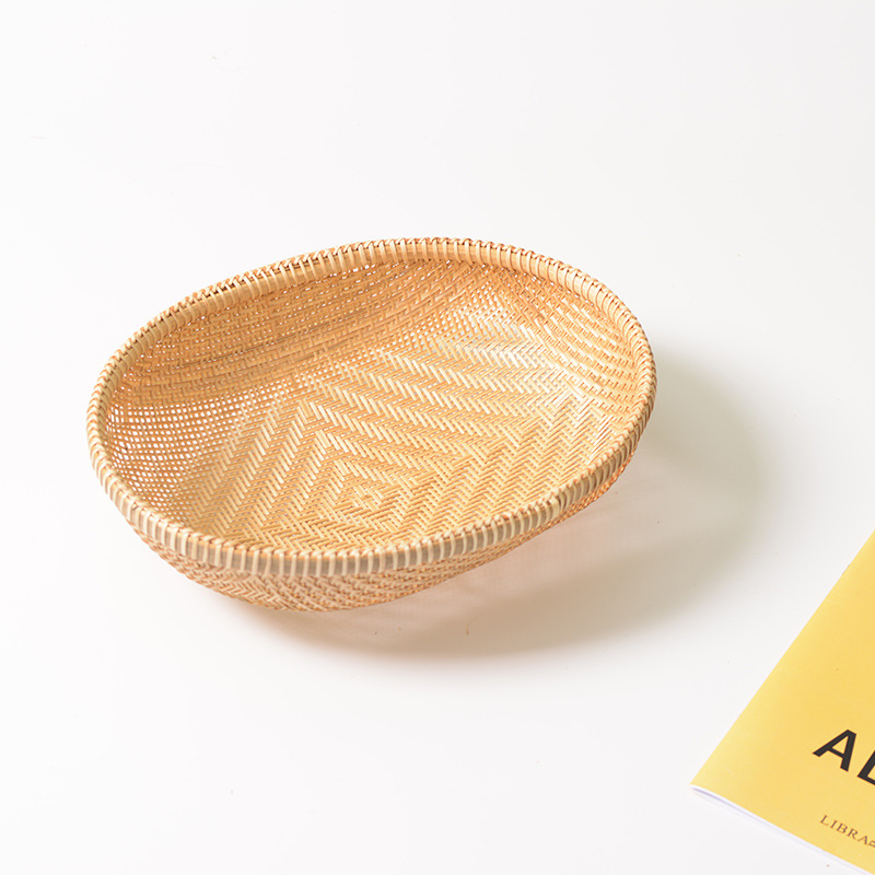 精编竹编篮鸡蛋水果蔬菜收纳篮子簸箕竹制手工产品 馒头筐