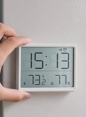 闹钟桌面简约数字厨房时钟磁吸冰箱贴电子温湿度计电子表挂墙