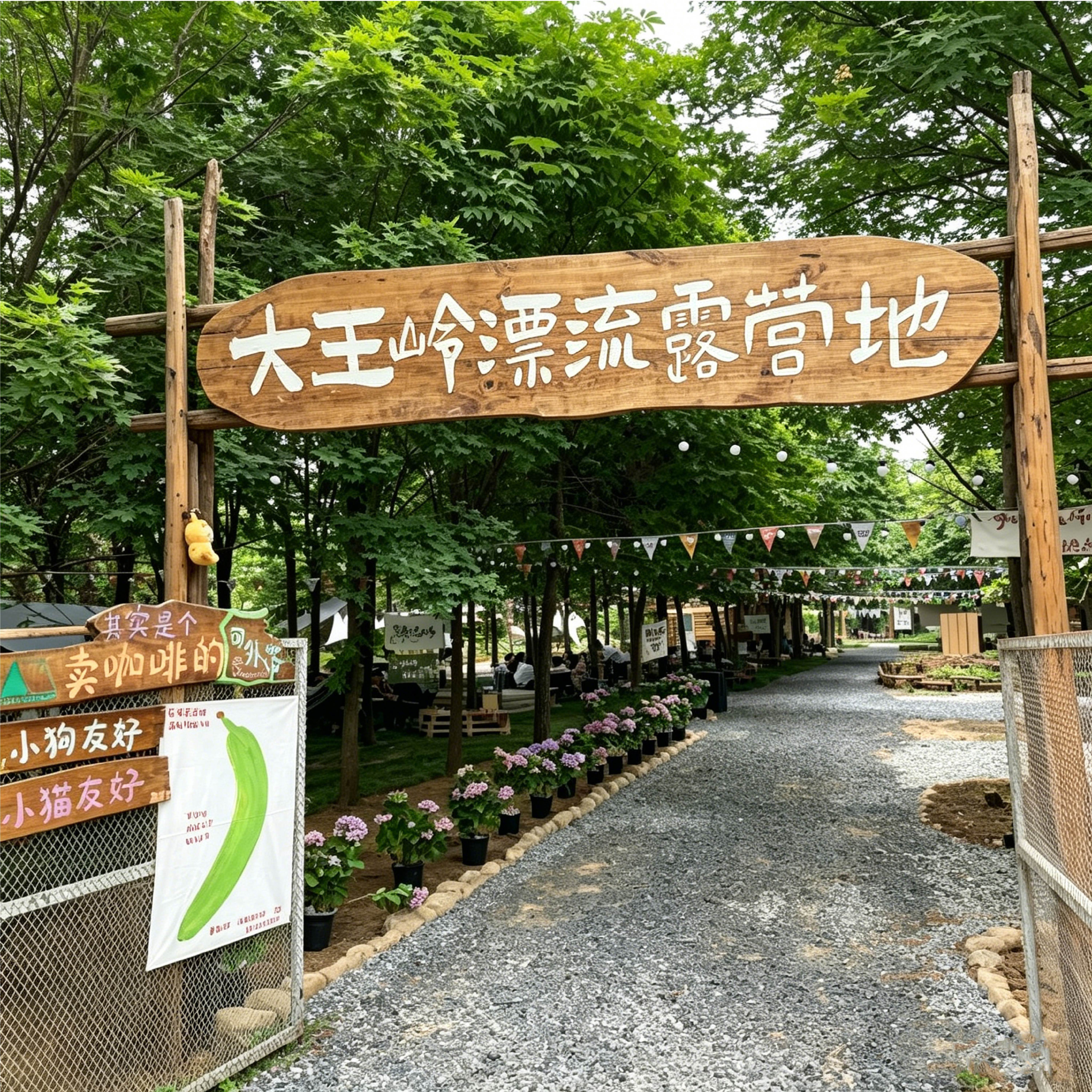 木制露营营地农场大门定制景区农户外/庭院摆件