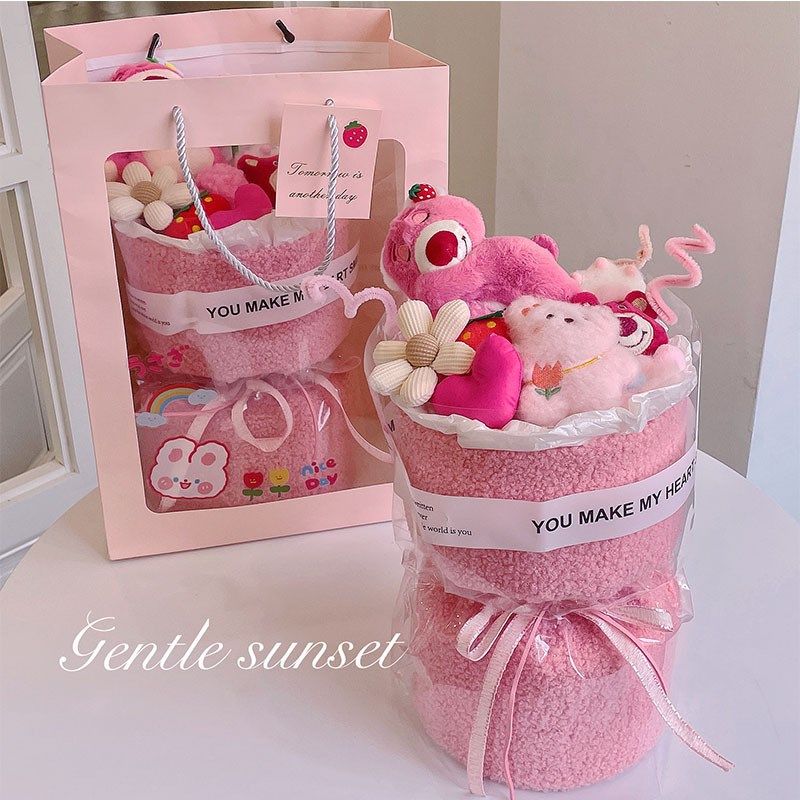 520情人节草莓熊玩偶q公仔花束送女友儿童节生日礼物女生闺蜜女孩,节庆用品/礼品,创意礼盒/礼品套组,淘宝优惠券,粉丝福利购,淘宝优惠卷