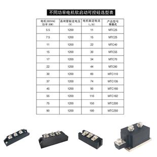 软启动可控硅晶闸管模块MTC55A70A90A110A160A200A300A1600V1200V