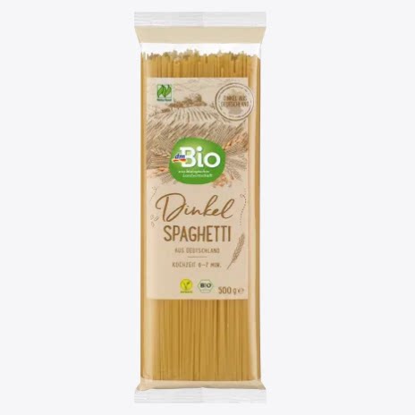 德国dmbio有机全麦意大利面小麦面条健康低脂健身西餐意面 500g