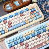 兔兔咖啡屋原厂moa可爱机械键盘印花键帽可替换键帽漫画键帽