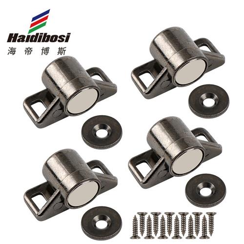 古铜色锌合金柜门吸衣柜加厚磁吸圆形门碰吸门器碰珠五金