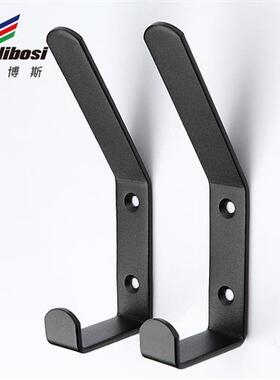 跨境铁艺家用屋室挂钩黑色金属门后墙壁衣帽钩单个衣服墙上挂钩件