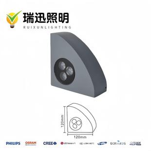 一束光楼体步道投射 适配厂家直销3W5W10W户外防水LED三角台阶灯