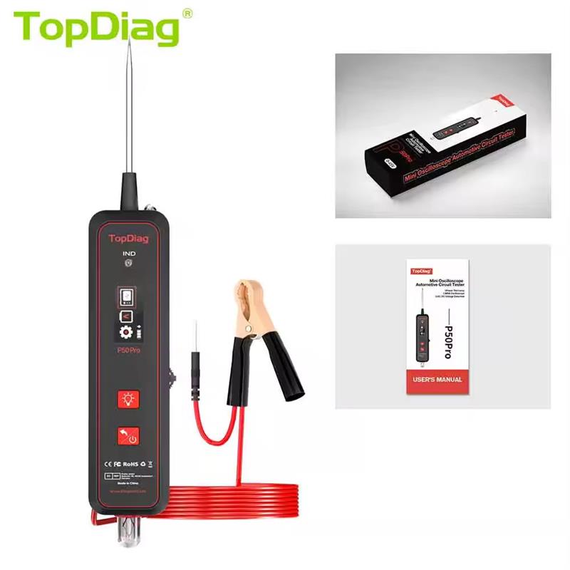 适配2025新品Topdiag P50 Pro汽车电路测试仪12V 24V电池汽车诊断