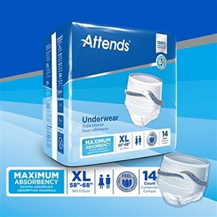 Attends Incontinence Care Underwear for Adults  Extra  XL  W