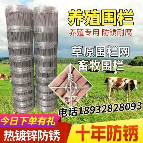 极速镀锌防锈铁丝网养殖网护栏网防护网牛栏网果园围栏养牛养羊围
