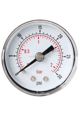 Pressure Gauge 40mm 1/8 BSPT Rear Back 15-300 PSI & Bar
