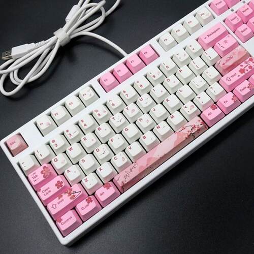 好货1 Set Replaceable PBT 104 Pcs KeyCaps OEM Height Colorfu