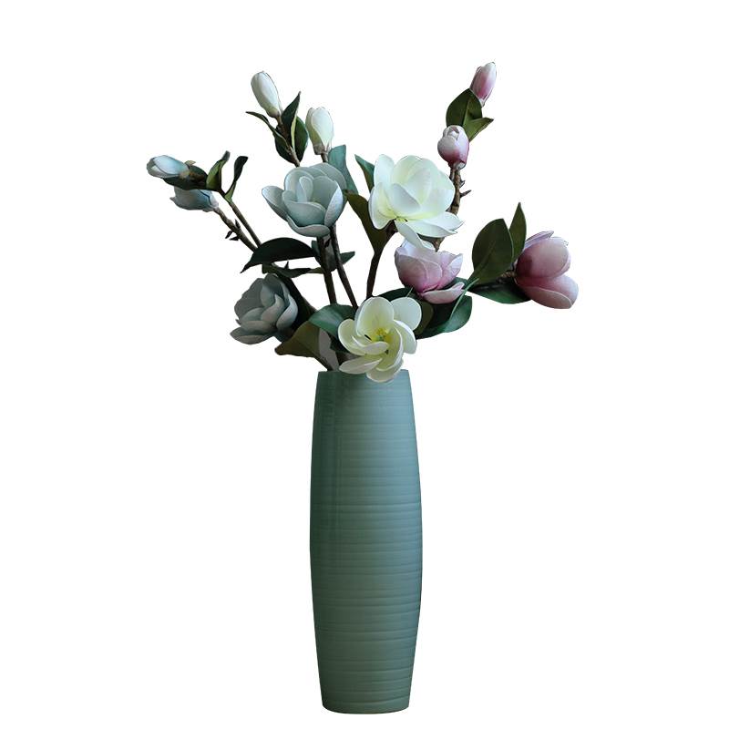 景德镇现代欧式简约装饰陶瓷落地花瓶客厅高大号乾燥花插花摆件粉