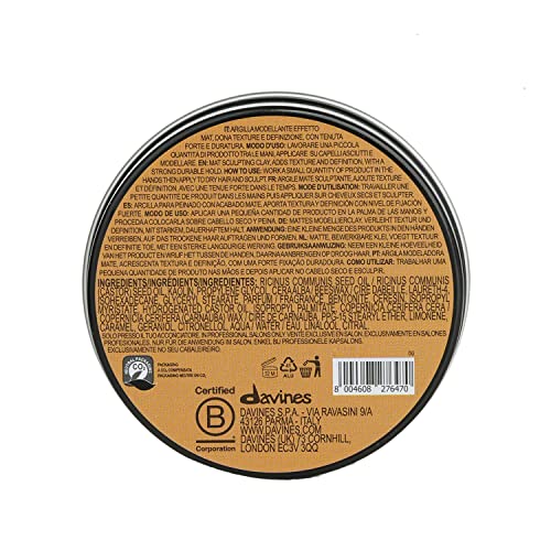 Davines Pasta & Love Mens Strong Hold Styling Clay  for def