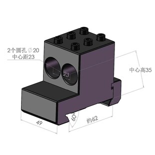 极速西力斯堪尼亚数控内孔镗孔圆正反方排刀机车牀燕尾槽刀座刀架