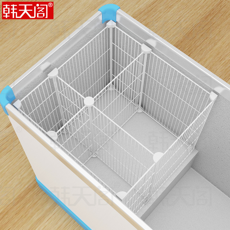 冰柜收纳筐内部置物架台阶网格隔层冰箱冷冻隔断分格篮雪柜分隔板