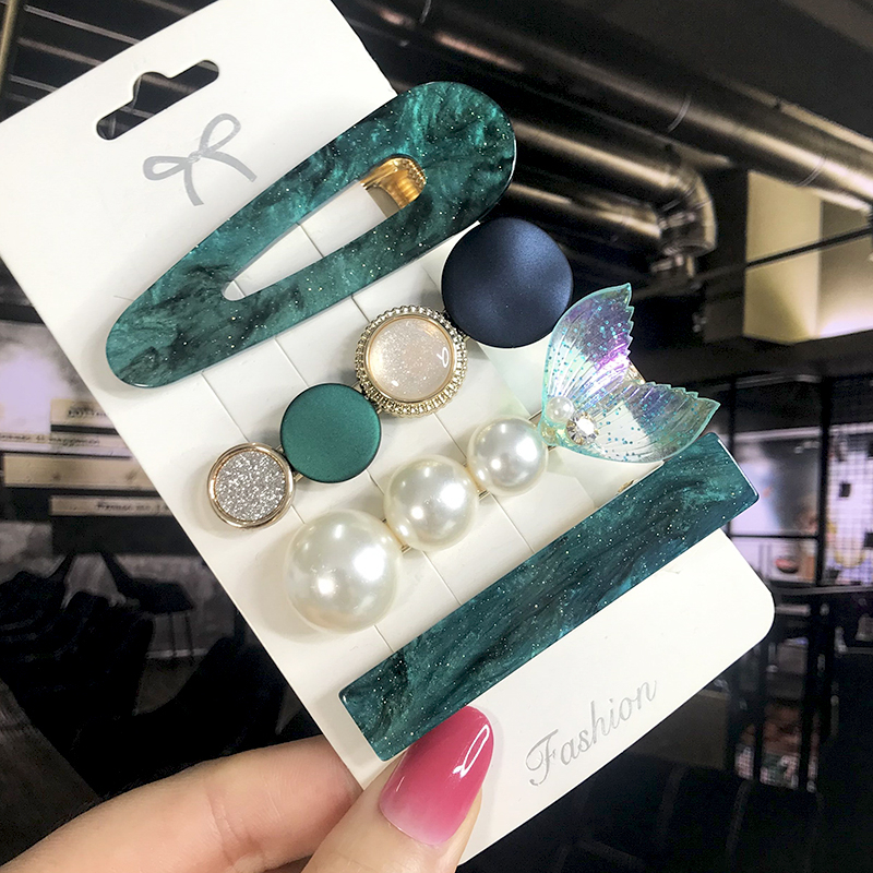 New Fashion 3/4pcs Set Pearl Hair Clip For Women Korean