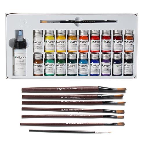 3D打印机模型上色专用颜料 PLA ABS后期处理DIY上色套件工具18色