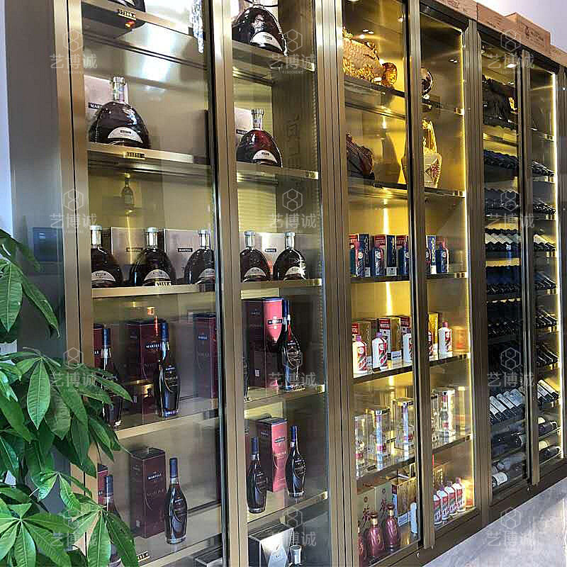 东莞会所定制不锈钢白酒红酒柜