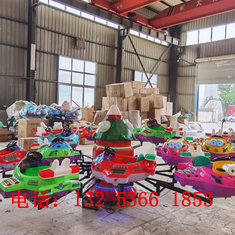 可移动儿童旋转小转马电动动物转车游乐设备广场庙会转椅玩具带伞
