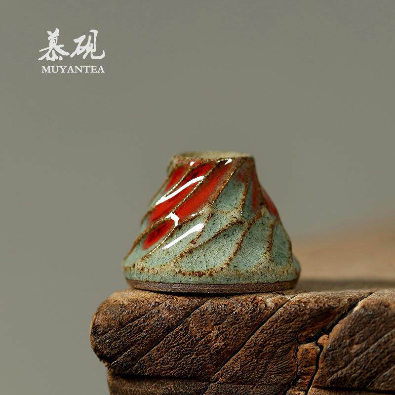 慕砚日式手作盖置陶瓷土青釉紫砂壶盖托林世鹏盖碗茶盖搁垫小架子