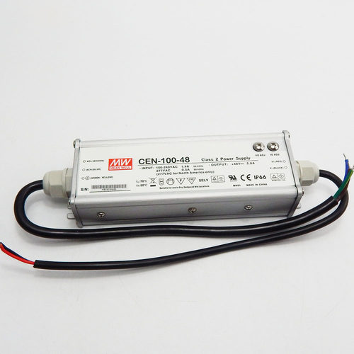 现货明纬CEN-60-48单组输出开关电源60W/48V/1.25APFC防水LED照明