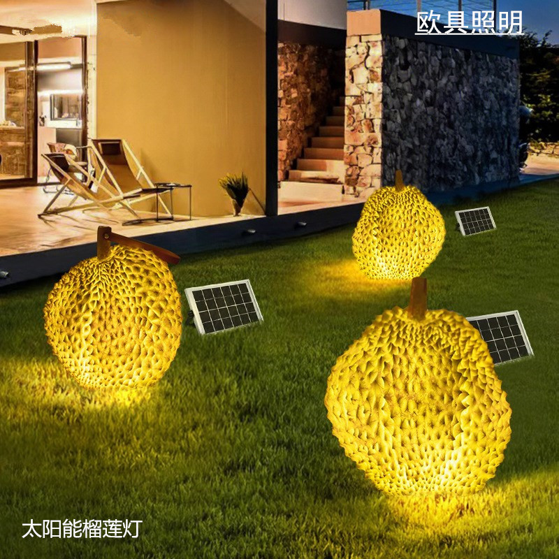 户外仿真榴莲发光景观挂吊灯