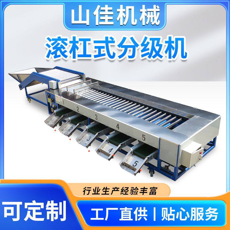 全自动桃子李子分选机 滚杠红薯芒果分级机 龙眼分果机厂家现货