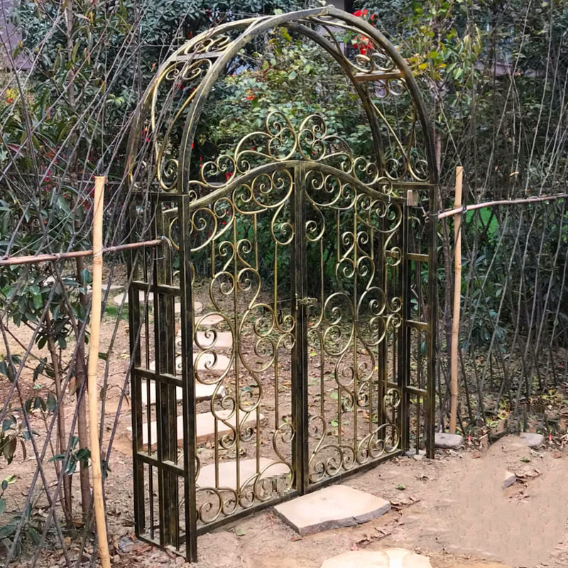 欧式花园门拱形花架门铁艺庭